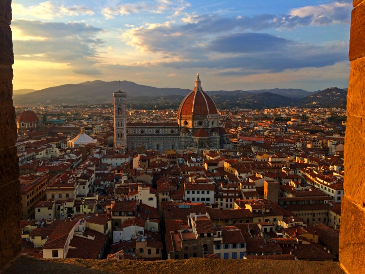 View of the Duomo from the Palazzo Vecchio tower. (Photo by Alyssa Gregory)