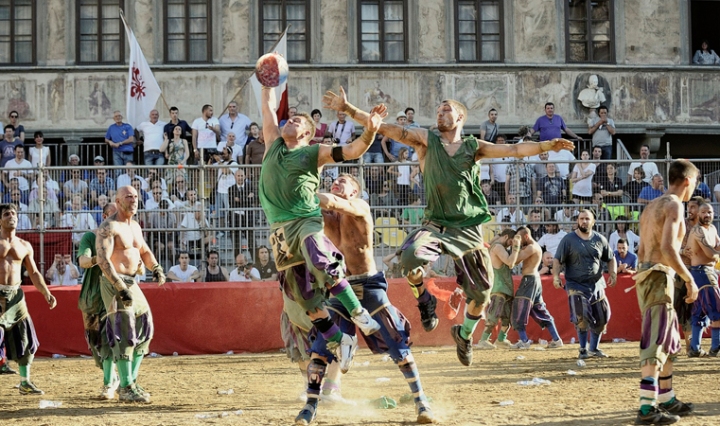 Calcio Storico Historic Medieval Football Match in Florence